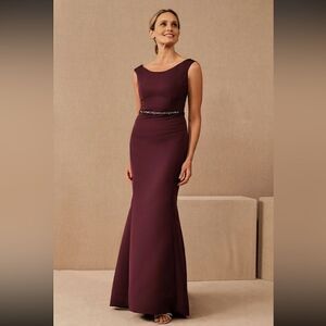 BHLDN Amsale Perla Boat Neck Dress Size 6 NWT $625